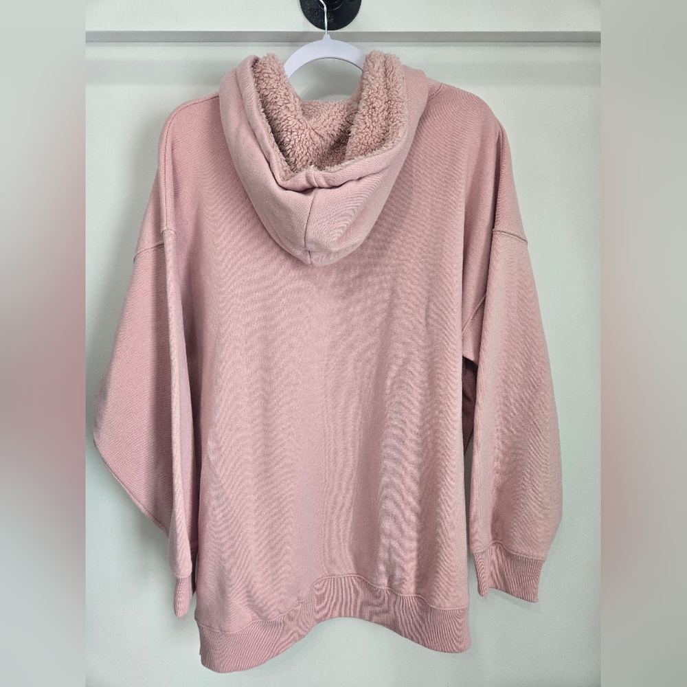 New American Eagle Jegging Fit Ahh-mazingly Soft Medium Pink Fur Hoodie Sweat - Picture 3 of 7